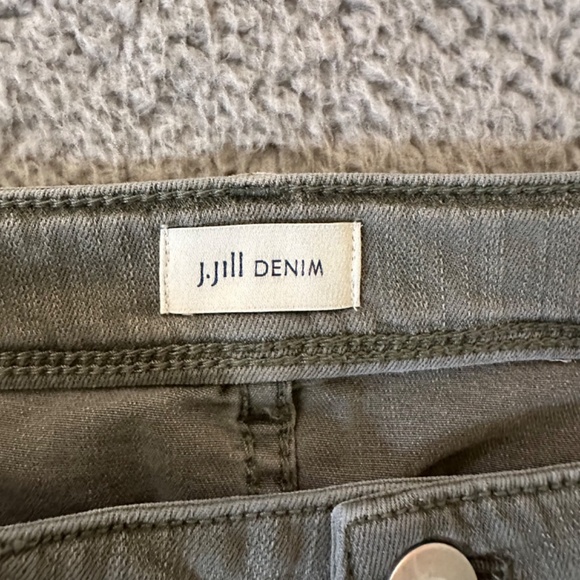 J. Jill Denim Authentic Fit Slim Ankle Womens Jeans Green Size 10 Stretch - Picture 5 of 5